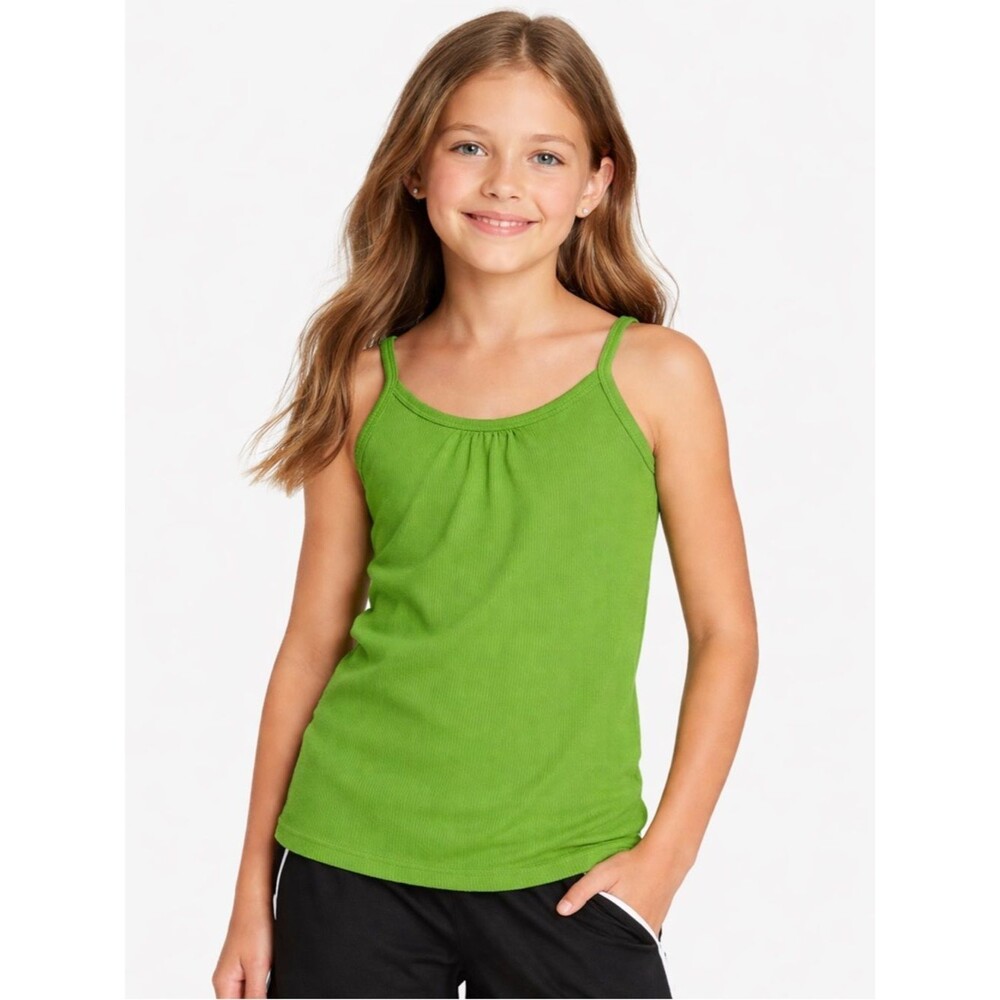 NWT Athletic Works Girls Ribbed Tank Top XL 14/16 Green